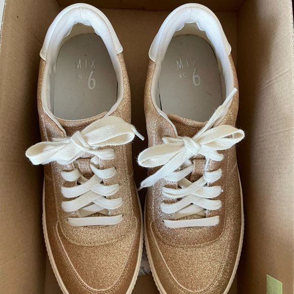 Mix No.6 Gold platform sneakers - Picture 3 of 9